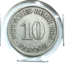 1905 A German Empire 10 Pfennig Coin - $8.90