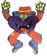  Large Vintage Halloween Diecut Purplen My Pet Monster Cat Green Eyes 22&quot; - €27,28 EUR
