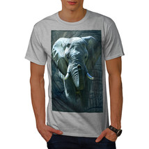 Wellcoda Huge Elephant Walk Mens T-shirt, Nature Graphic Design Printed Tee - £14.53 GBP+