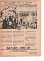 1940&#39;s General motors research makes markets and jobs print ad fc2 - £11.14 GBP