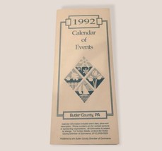 Butler County, Pennsylvania Calender Of Events 1992 Fold-Out Brochure - $83.76 MXN