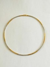 Authenticity Guarantee 
14K Real Gold Two Tone Choker Necklace 5 inches diame... - £1,058.97 GBP