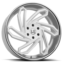 24X10 Luxxx LE10 6x139.7 +35 Gloss White Milled/Stainless Steel Lip - Wheel - £521.94 GBP