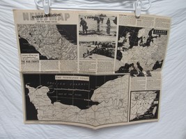 WW2 era NEWSMAP Overseas Edition for Armed Forces June 26, 44 Map Germany - $4.94