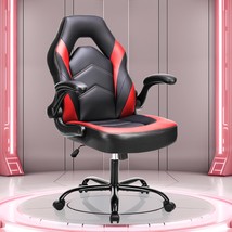 The Olixis Big And Tall Office Desk Leather Gaming Computer Chair In, Up Arms. - £74.14 GBP