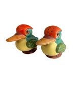 Vintage Ceramic Duck Salt and Pepper Shakers Germany Hand Painted Colorf... - $18.00