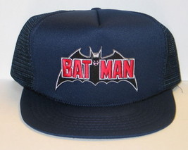 Batman 1960's Cape Comic Book Logo Patch on a Black Baseball Cap Hat NEW - £11.59 GBP