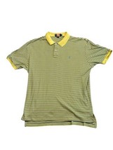 Ralph Lauren Polo XL Shirt Striped Yellow White Short Sleeve 100% Cotton Classic - $19.75