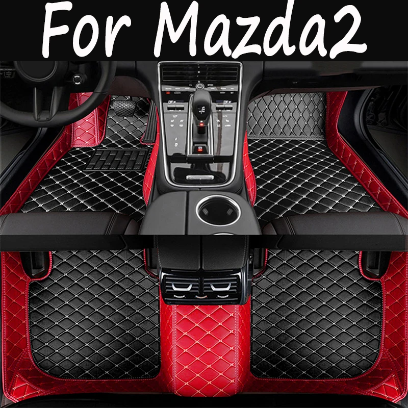 Car Floor Mats For Mazda2 Mazda 2 Demio Toyota Yaris R DJ DL 2015~2022 Leather - £43.17 GBP+