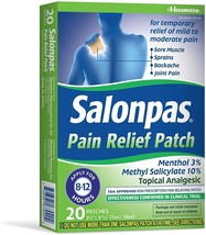 Salonpas Pain Relieving Patch, 20 Count Exp 08/2024 - $17.32