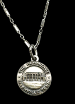 Vtg Sterling Silver Hermitage Nashville Tennessee Pendant Necklace 18" C... - $18.67