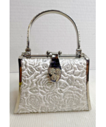 Ladies Glamorous Silver Handbag Purse Wedding or Dinner Party 50s styled - $39.92 CAD