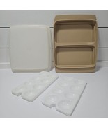 Tupperware Deviled Egg Keeper Carrier Tray Almond Tan #723 4pc Set Vtg - €12,94 EUR