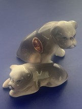 Vintage PAIR SS Bone China Japan Bulldogs Sitting And Laying - $15.00