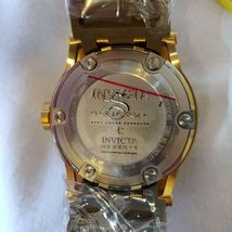 INVICTA SUBAQUA QUARTZ - GOLD CASE WITH OLIVE GREEN BAND / NEEDS NEW BATTERY image 9
