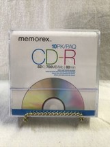 Memorex 10PK CD-R 52X 700MB 80min 10 pack CD-R Discs w/Paper Sleeves NEW - $7.22