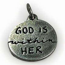 James Avery Sterling Silver Charm - “God is within Her, She Will Not Fall” 925 - £35.54 GBP