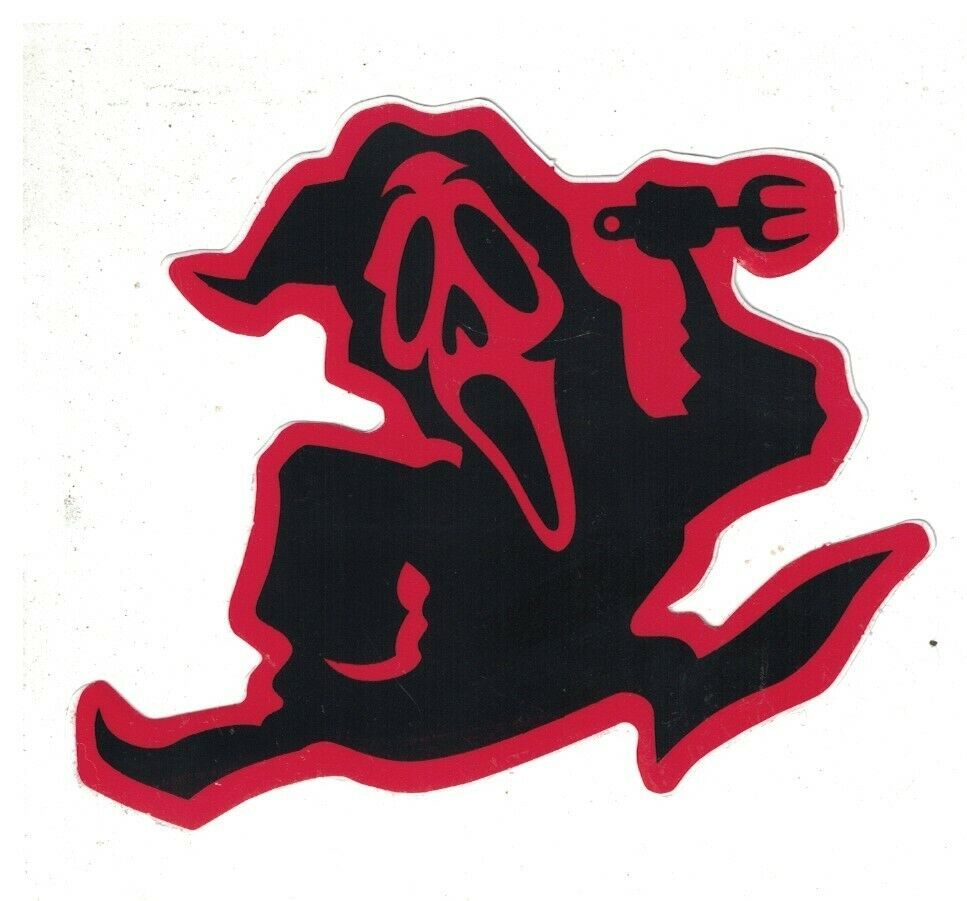 Primary image for Scream ghost killer with fork 3.75" x 4.5" quality indoor outdoor Vinyl Sticker