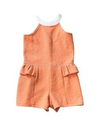 Janie and Jack Floral Jacquard Coral Shorts Romper NWT 12 - $28.80