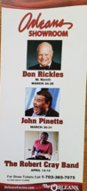 Don Rickles / John Pinette/ Robert Cray Band New Orleans Hotel Vegas Ad/Flyer - £1.54 GBP