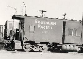 Southern Pacific Railroad SP #1799 Caboose Train B&amp;W Photograph El Centro CA - £7.09 GBP