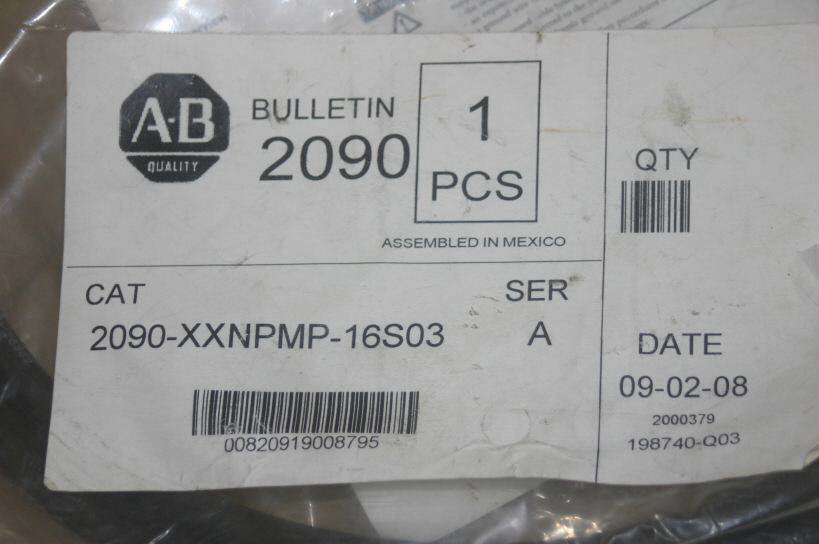 AB ALLEN-BRADLEY 2090-XXNPMP-16S03 CABLE SER.A NEW Sealed! ULTRA,NON-FLEX,MOTOR - $95.00