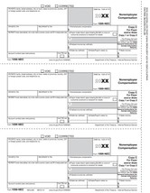 IRS Approved 1099-NEC State Copy C Tax Form, 100 Recipients, Current Tax Season - $19.26