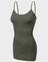 Charcoal Womens Tank Top Plain Spaghetti Strap - £7.65 GBP