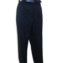 Men's Apollo King Slacks Single Pleated Semi Wide Leg DM22 Navy Size 38 image 2