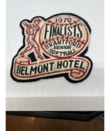 Vintage 1970 Brantford Ontario  Baseball Felt Crest Patch Belmont Hotel - $33.83 CAD