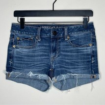 AMERICAN EAGLE women&#39;s denim cutoff jean shortie size 2 - £15.12 GBP