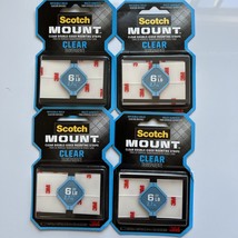 Scotch Clear Mounting Strips 1 In X 3 In factory sealed - 4 Pack - £9.29 GBP