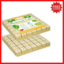Efficient 1.5-Inch Rockwool Cubes - 98 Plugs for Soilless Hydroponic Cul... - $535.95 MXN