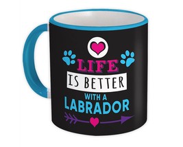 Life Is Better With a Labrador : Gift Mug Dog Pet Dog Mom Dad Mother Father - £12.91 GBP