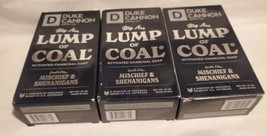 3 New Duke Cannon Big Ass Lump of Coal Soap 10oz Activated Charcoal Lot Men&#39;s - £21.33 GBP
