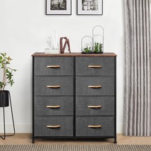 New Chests Of Drawers Dresser Storage 8 Drawers Dresser Organizer Cabinet Grey - £79.92 GBP