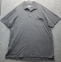 The Foundry Supply Co. Polo Shirt Mens 3XLT Gray Cotton High Low Slit Collared - $20.29