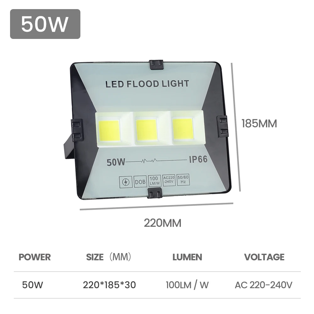 LED Flood Light 50W 100W 200W 300W Luces Exterior Outdoor Lighting LED Spotlight - £195.27 GBP