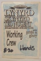 Lynyrd Skynyrd / Ted Nugent / Pride &amp; G - Original Cloth Backstage Pass *Last 1* - £7.90 GBP