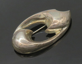 BAYANIHAN 925 Silver - Vintage Shiny Hollow Modernist Design Brooch Pin - BP7029 - £56.71 GBP