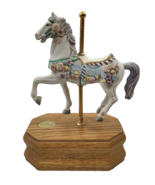 Porcelain Carousel Horse Music Box By Westland Limited Edition 5753/9000 - $30.95