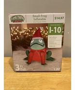 Gemmy 3’ Airblown Frog Santa Hat And Sweater Christmas Inflatable Yard D... - $1,281.03 MXN