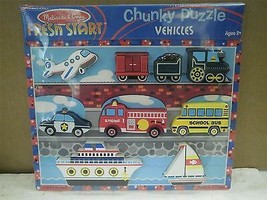 MELISSA &amp; DOUG- #3725 VEHICLES CHUNKY PUZZLE- NEW - $13.77