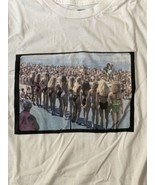 Vans Off The Wall Bikini Custom T-Shirt White Men&#39;s Size L Beach Party Rare - £19.44 GBP