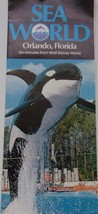 Vintage Sea World Orlando Florida Foldout Brochure &amp; Map 1970s - £2.38 GBP