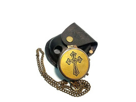 Brass Compass Gift For ChristmasAntique Brass Compass Engraved Compass With Case - £35.85 GBP