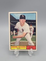 1961 Topps Baseball Herb Score Chicago White Sox Card #185 Vintage Trading Card - £7.09 GBP