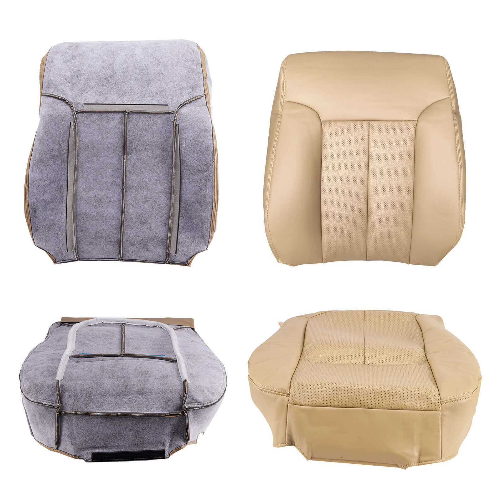 Driver Passenger Leather Seat Cover for Ford F150 Lariat 2009-2010-2011-2014