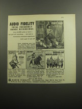 1957 Audio Fidelity  Records Ad - Port Said; Rome with Love; Bullfight! - £14.78 GBP