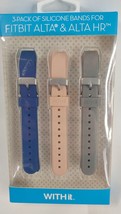 WITHit - Band Kit for Fitbit™ Alta and Alta HR (3-Pack) - Gray/Navy/Pink - £7.46 GBP